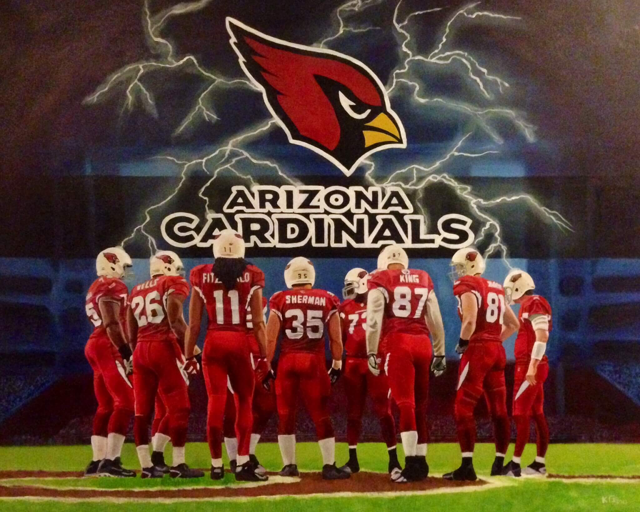Texas Roadhouse Arizona Football Mural