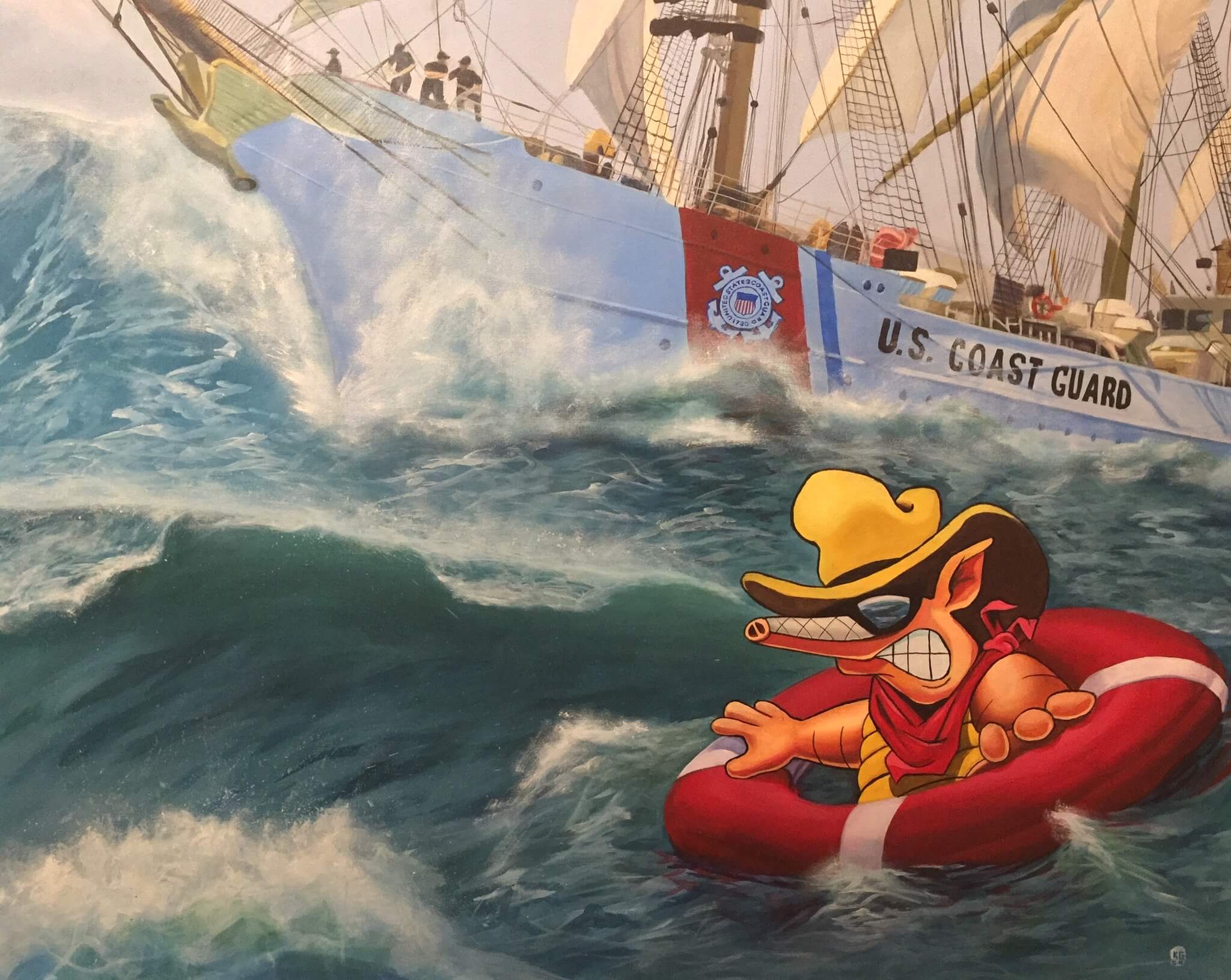 Texas Roadhouse Naval Training Mural