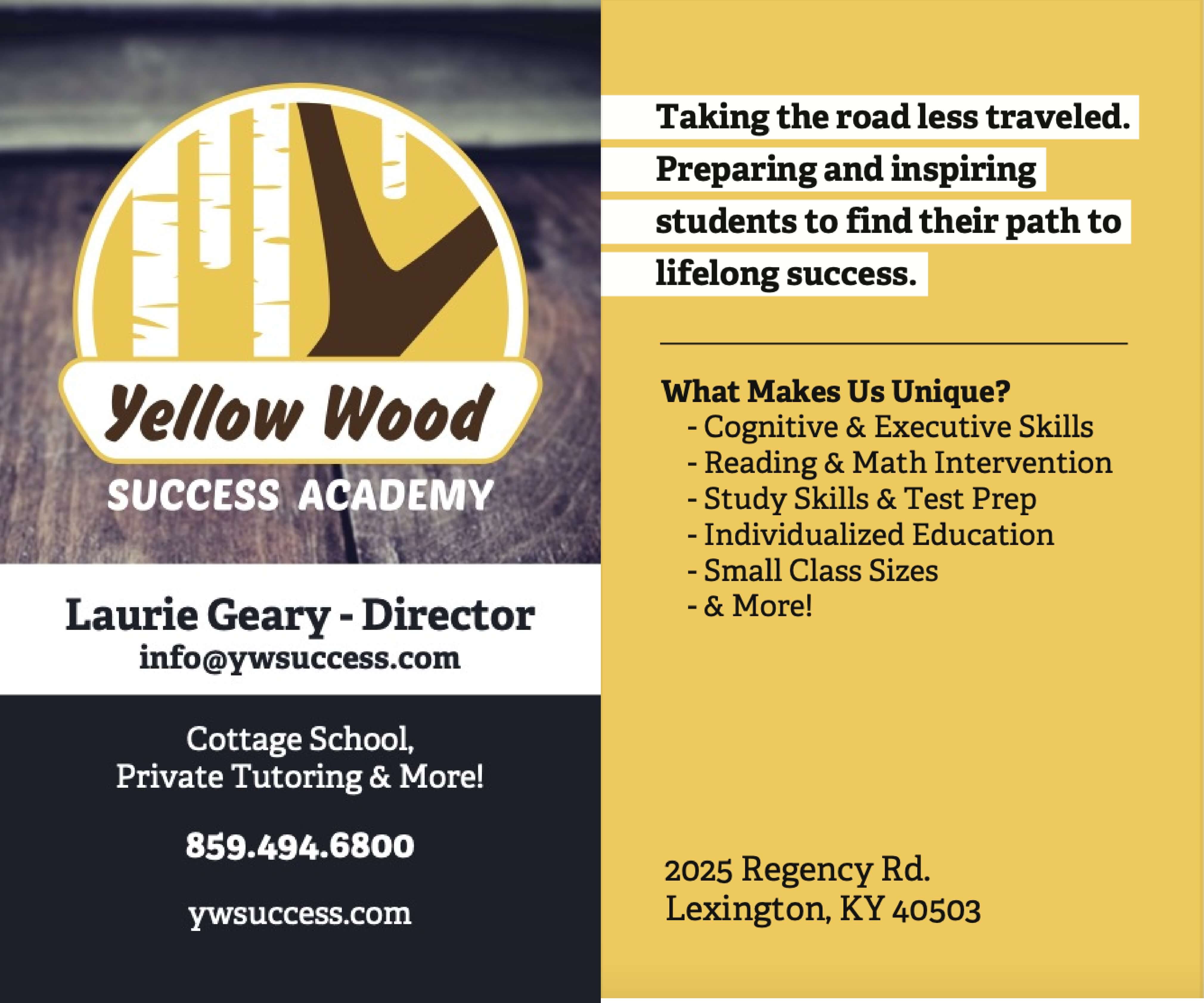 Yellow Wood Card Design