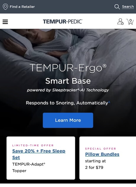 TempurPedic Hero Mobile